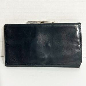 Vintage Unbranded Leather Wallet with Snap Closure and Kiss Lock Change Purse 🖤